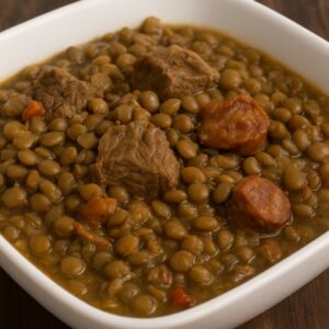 GUISO DE LENTEJAS CON CARNE