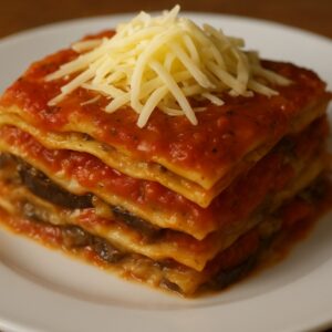 LASAGNA DE VEGETALES CON TOMATE Y BERENJENA