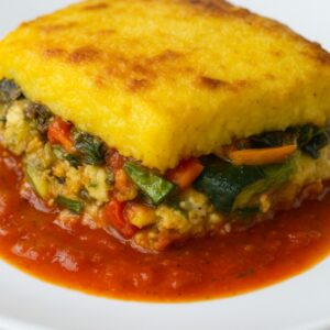 PASTEL DE POLENTA Y VEGETALES