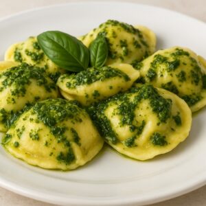 AGNOLOTTI DE RICOTA AL PESTO