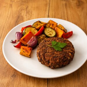 VEGGIE BURGER DE POROTOS NEGROS